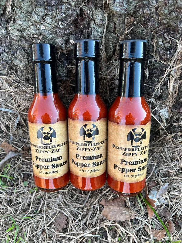 Pepper Belly Pete’s 3 Pack Zippy-Zap Pepper Sauce