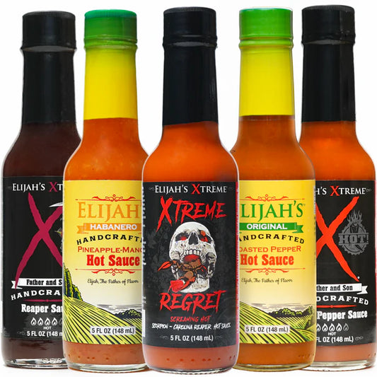 Elijah's Xtreme Hot Sauce Variety Pack (5 Bottles)