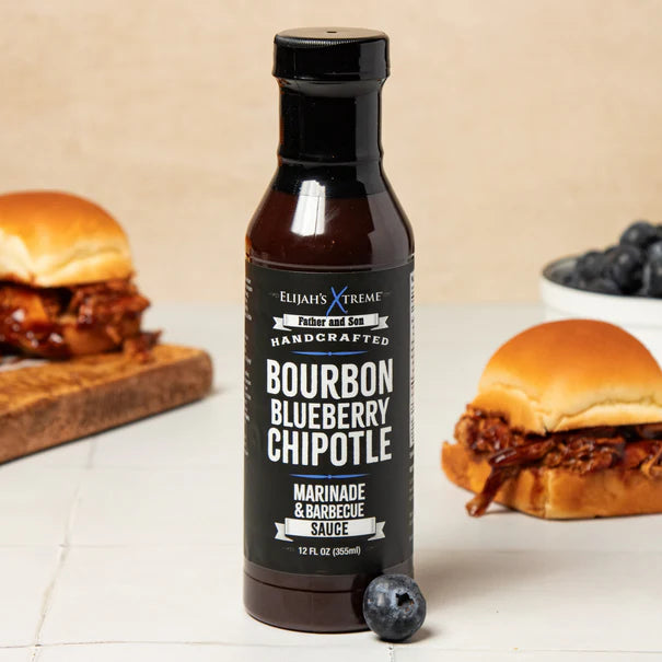 Elijah's Xtreme Bourbon Blueberry Chipotle BBQ Sauce & Marinade