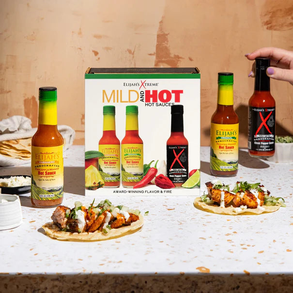 Elijah's Xtreme Mild & Hot Trio Hot Sauce Set