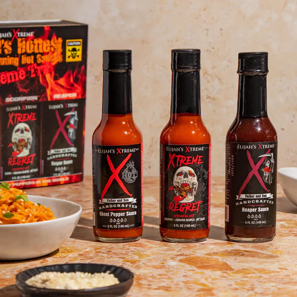 Elijah's Xtreme Worlds Hottest Xtreme Trio Hot Sauce Variety Pack