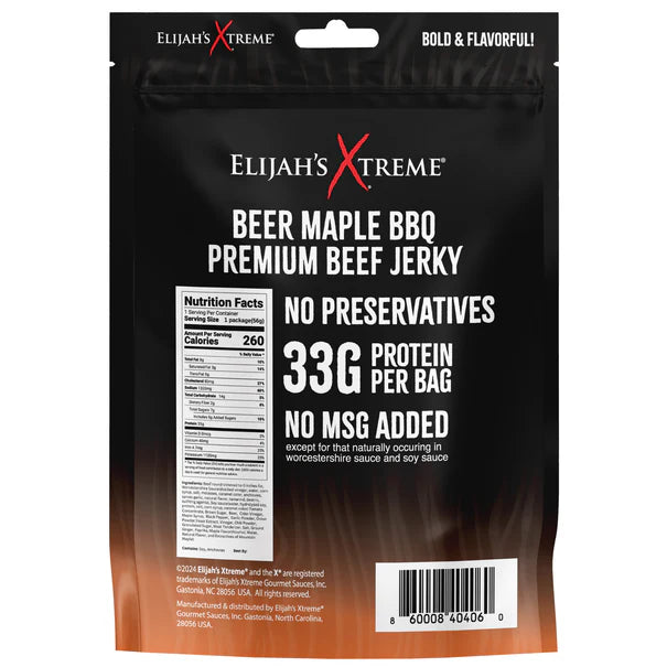 Elijah's Xtreme Beer Maple BBQ Beef Jerky