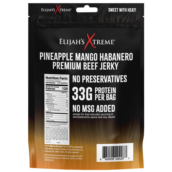 Elijah's Xtreme Pineapple-Mango Habanero Beef Jerky