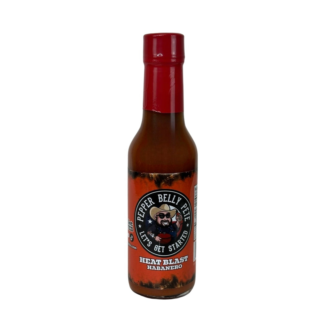 Pepper Belly Pete's Heat Blast Habanero. Front