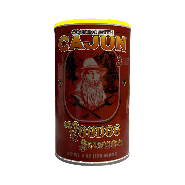 Cooking With Cajun Spicy Voodoo Seasoning. Voodoo Seasoning. Front