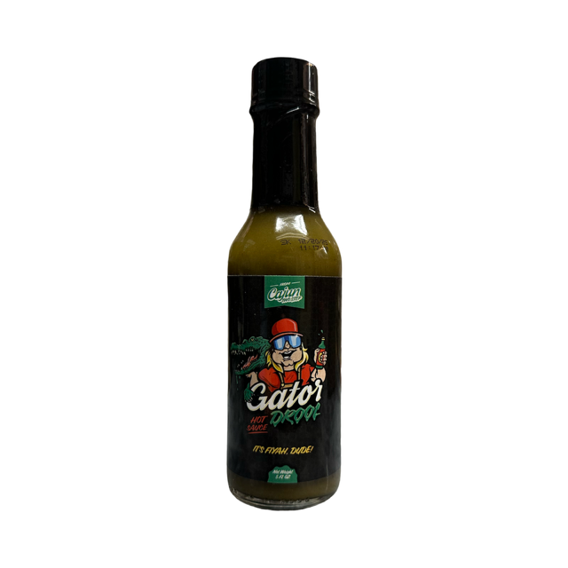 Cajun Two Step Gator Drool Hot Sauce. Front