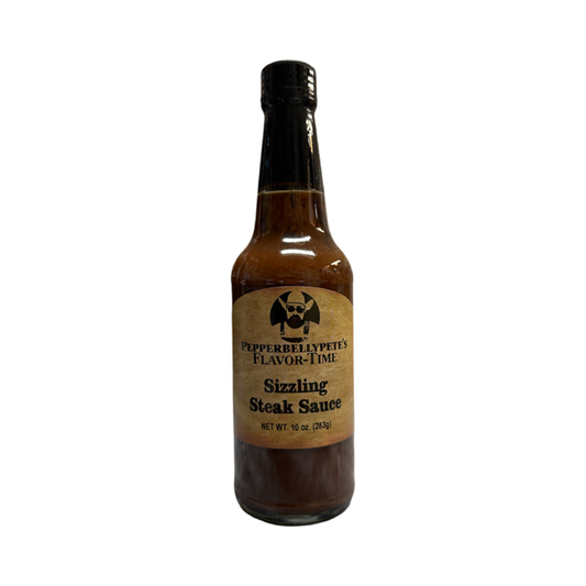 Pepper Belly Pete's Steak & Burger Sauce. Front