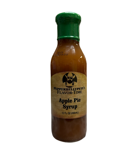 Pepper Belly Pete's Apple Pie Syrup. Front