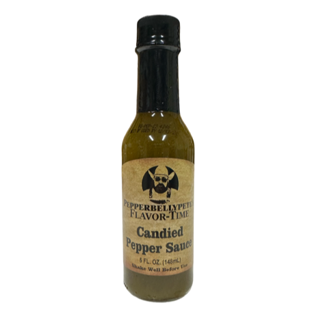 Pepper Belly Pete's Candied Pepper Sauce. Front.