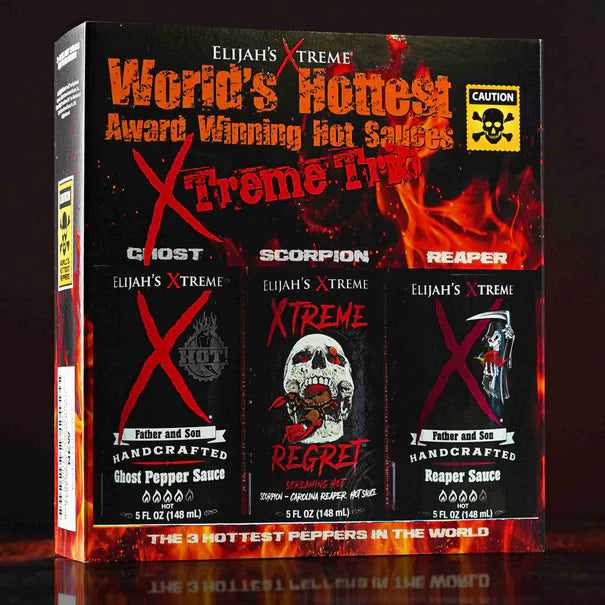 Elijah's Xtreme Worlds Hottest Xtreme Trio Hot Sauce Variety Pack