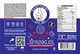 Spirit Sprinkles Randy's Rubs Ingredients