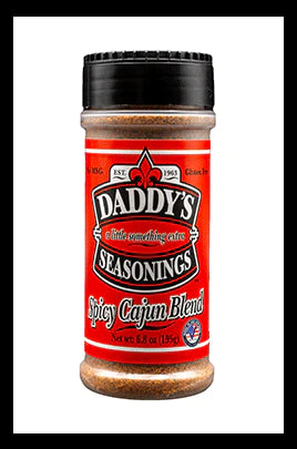 Daddy's Seasonings Spicy Cajun Blend. Front